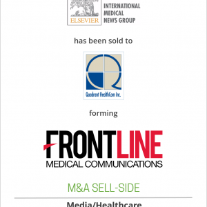 Elsevier, Inc. has sold International Medical News Group (IMNG) to Quadrant HealthCom Inc. forming FrontLine Medical Communications