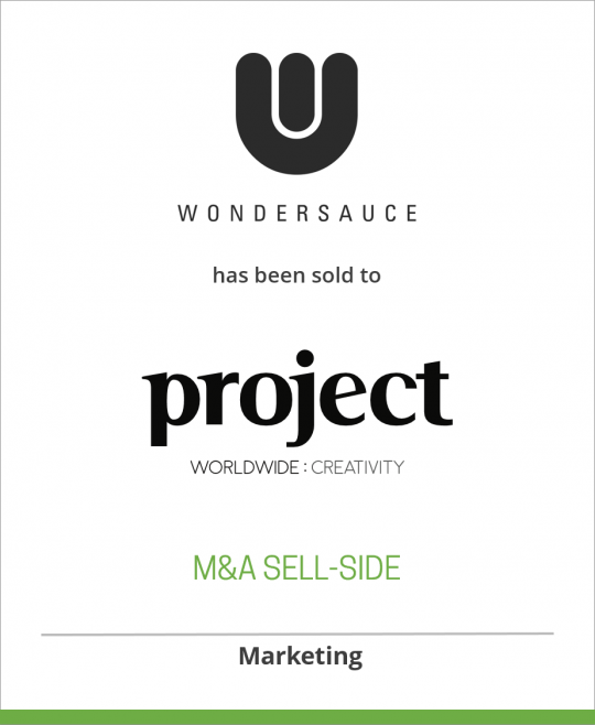 Wondersauce has been sold to Project: Worldwide
