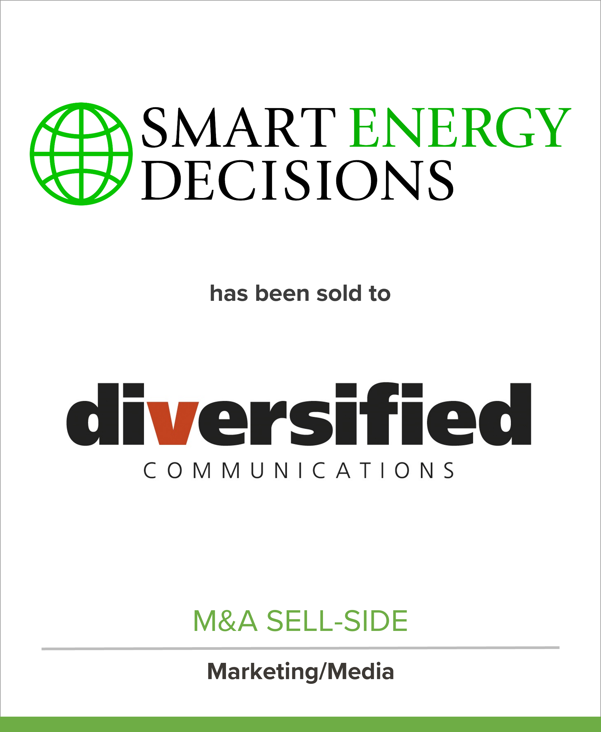 Smart Energy Decisions Has Been Sold to Diversified Communications